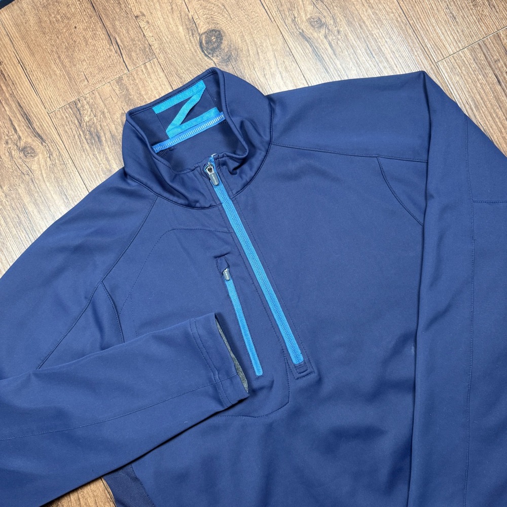 Zero Restriction Z500 1/4 Zip Pullover Mens L Blue Golf Performance Tour Series